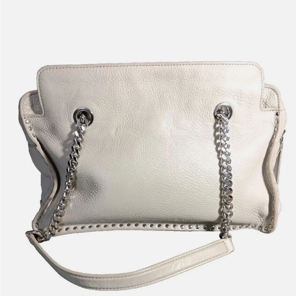 Michael Kors Cream Shoulder Bag with Chain Straps and Textured Leather - Picture 4 of 10